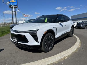Image of a new 2026 Blazer EV in front of the dealership