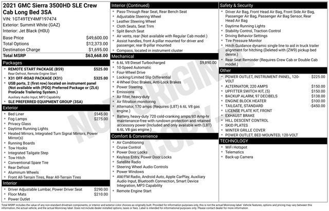 2021 GMC Sierra 3500 HD SLE