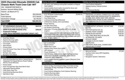 2025 Chevrolet Silverado 3500 HD Chassis Cab Work Truck