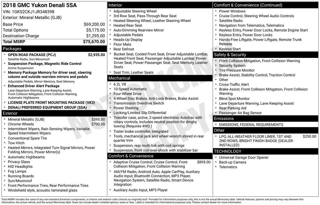 2018 GMC Yukon Denali