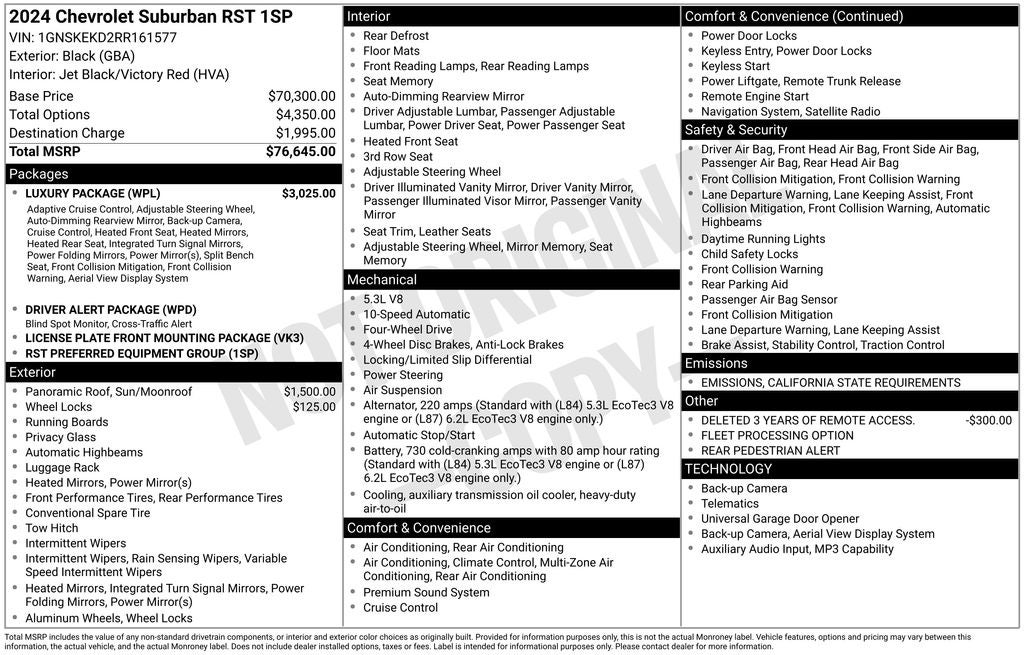 2024 Chevrolet Suburban RST