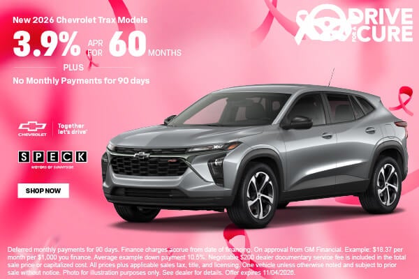 3.9 apr for 60 months new chevy trax