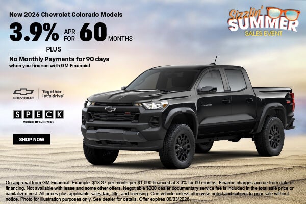 3.9 apr for 60 months chevy colorado