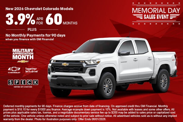3.9 apr for 60 months chevy colorado