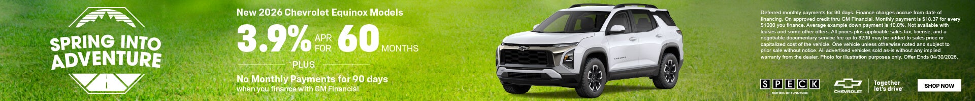 3.9 apr for 60 chevy equinox models