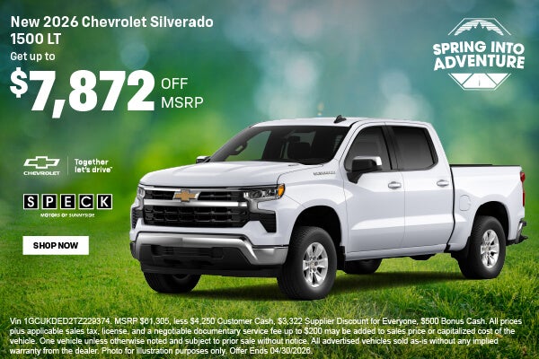 7,872 discount on 2026 chevy silverado