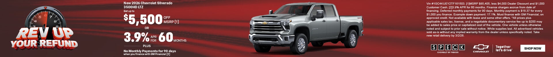 5,500 off msrp on chevy silverado 3500