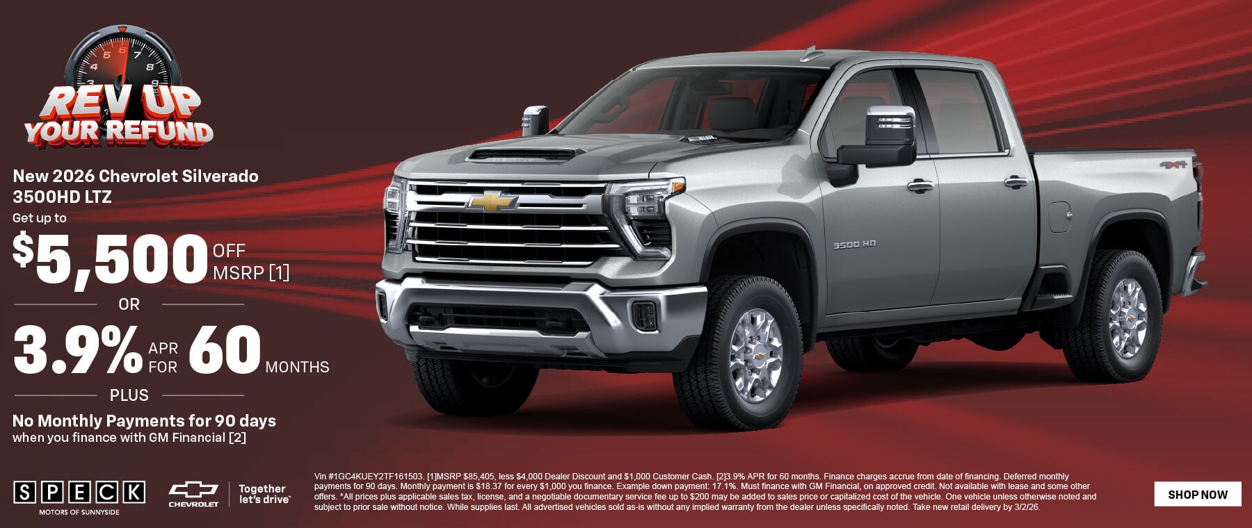 5,500 off msrp on chevy silverado 3500