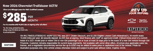 285 per month lease chevy trailblazer
