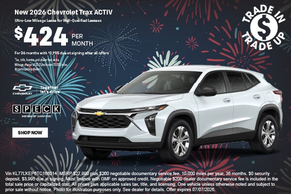 chevy trax 424 per month lease