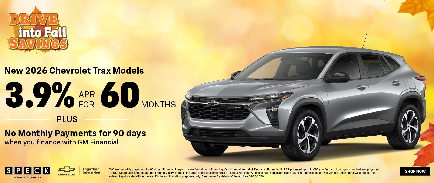 3.9 ap for 60 months chevy trax